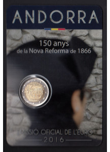2016 - ANDORRA 2 Euro 150° Nuova Riforma del 1866 